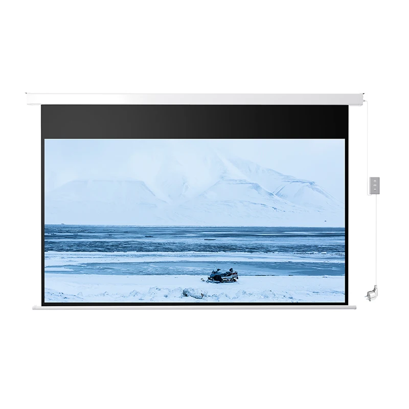 

XG 92 inch Matt white remote control motorized projection screens, 4k hd home theater projector screen
