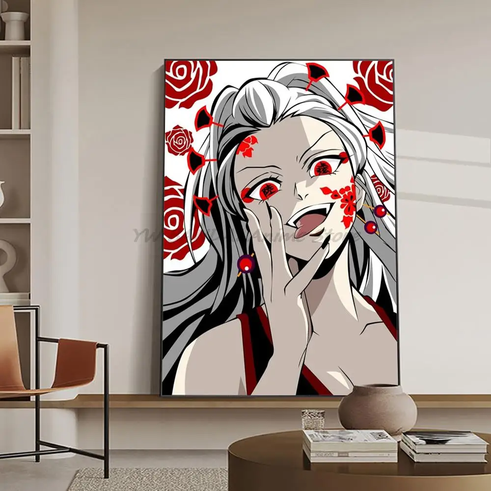 

demon slayer Beautiful girl Canvas paintings Prints bandai anime figure aesthetic Wall poster Living Room Decoration Hogar