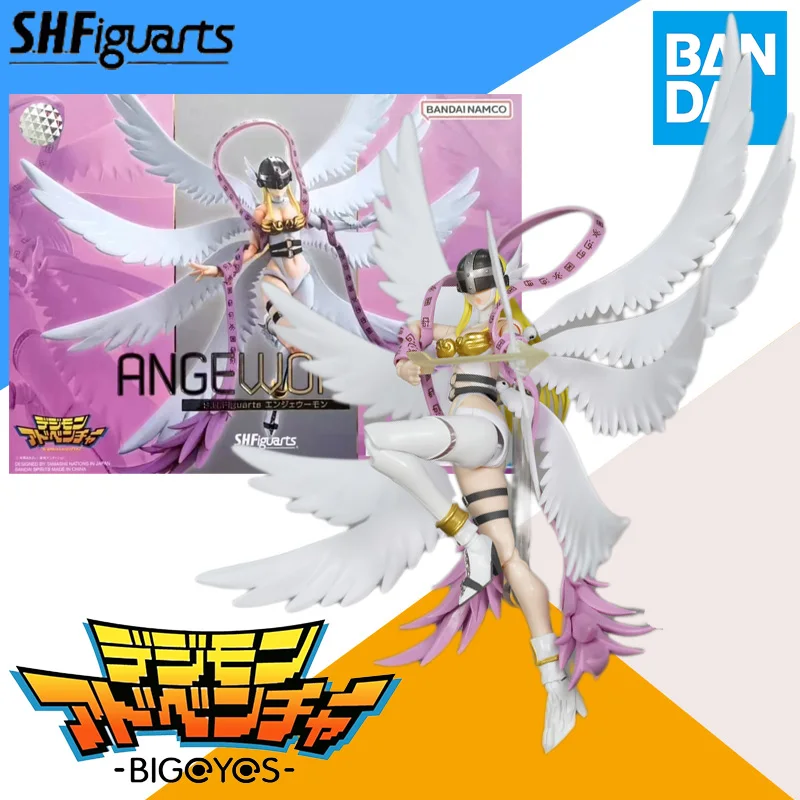 

Bandai Original Box S.H.Figuarts Digimon Adventure ANGEWOMON Model Kit Anime Action Figure Finished Model Toy Gift for Children