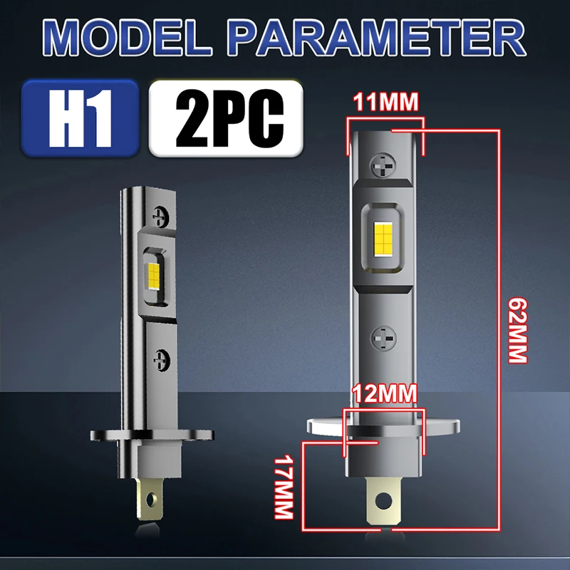Фото Светодиодные фары 10000W 2PCS H1 Лампочка 1000000LM 5570 CSP чип LED H1 Автомобильные фары без вентилятора 1: 1 Мини - диодные противотуманные фары 12V 3000K 6000K №5