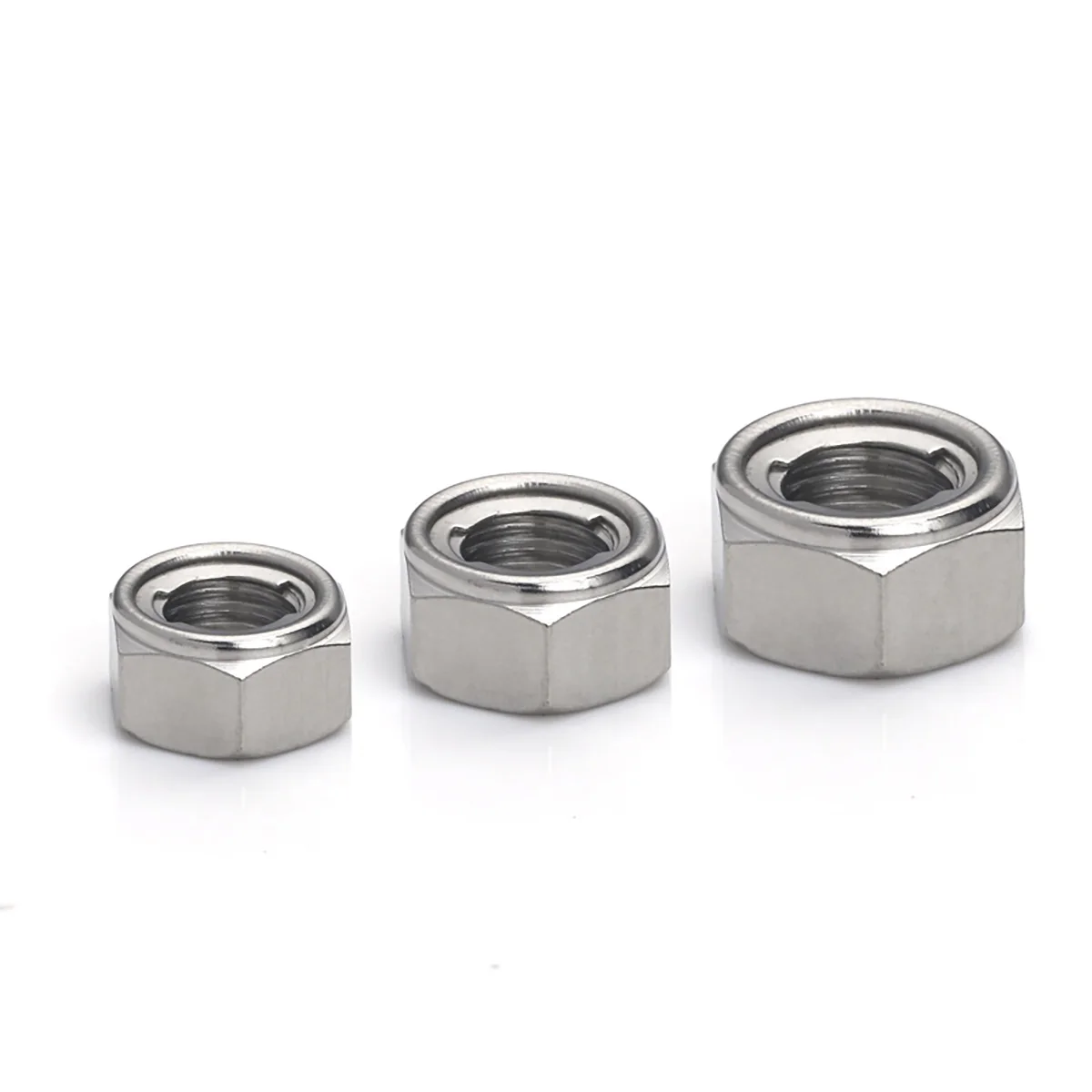 

304 Stainless Steel Hexagonal Metal Locking Anti-Backing Anti-loosening Nut M3-M20