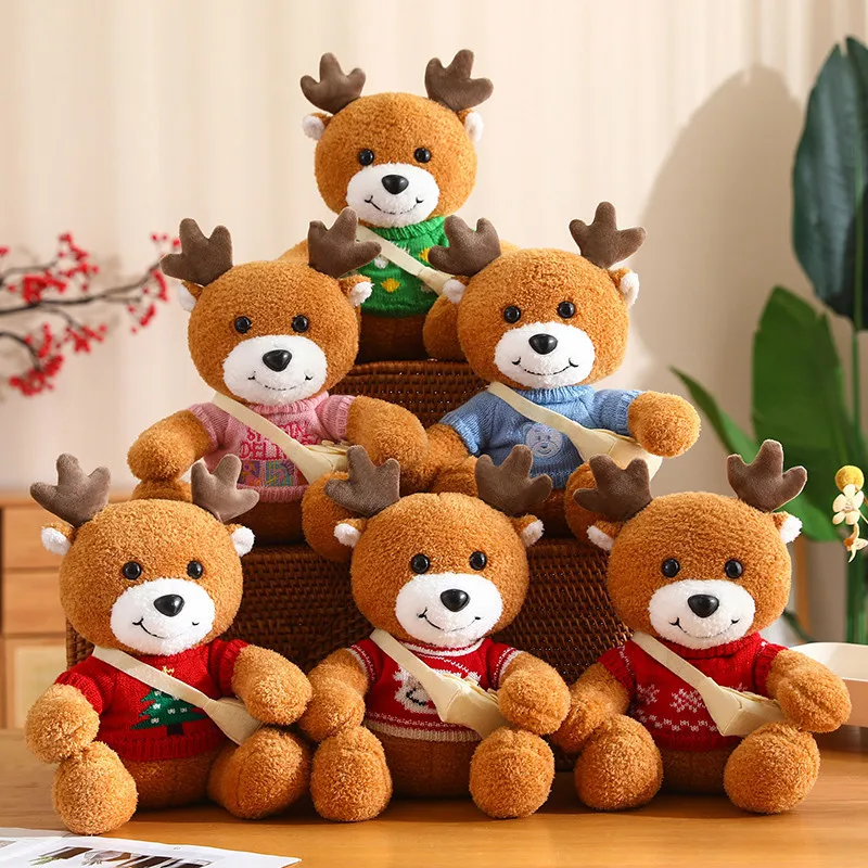 

Креативная подвеска в виде сидящего осанки, Рождественская фигурка оленя, Рождественское украшение, подарок, лось, кукла, подвеска, плюшевая игрушка