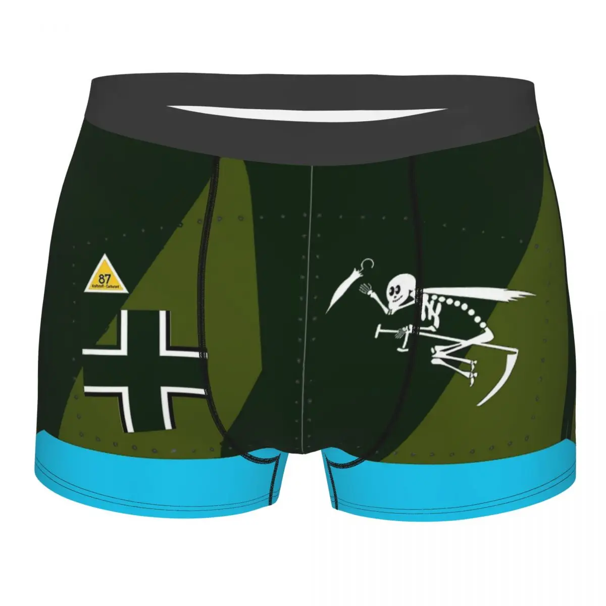 

4 JG 77 Emil Emblem Luftwaffe Clean Style Skeleton Skull Bone Underpants Cotton Panties Men's Underwear Sexy Shorts Boxer Briefs