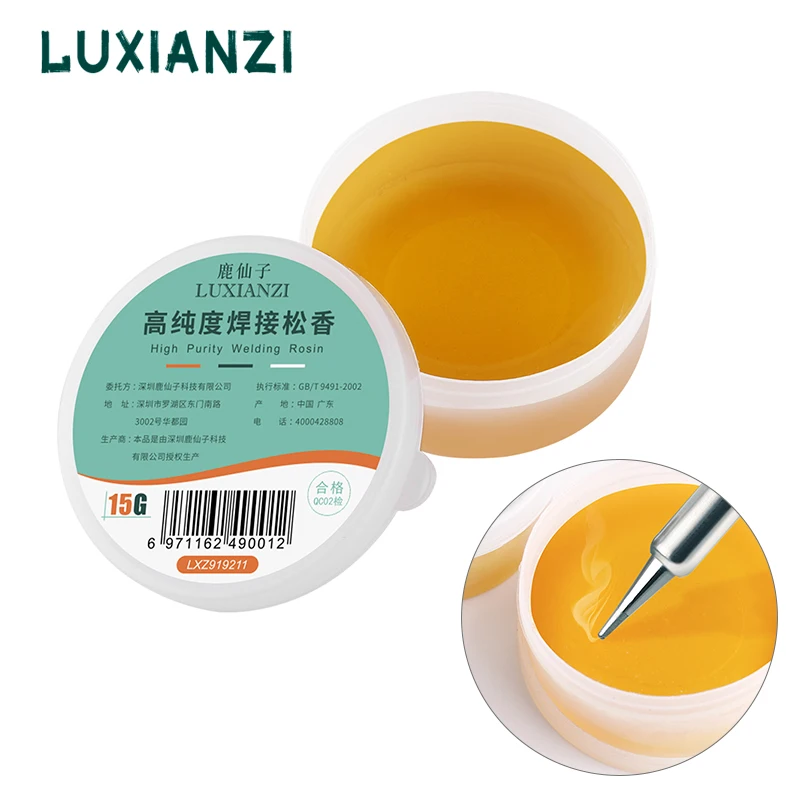 LUXIANZI Soldering Flux High Purity Solid Rosin Electronic Parts PCB IC Phone Repair Welding Tool Easy to Tin Solder Paste Flux