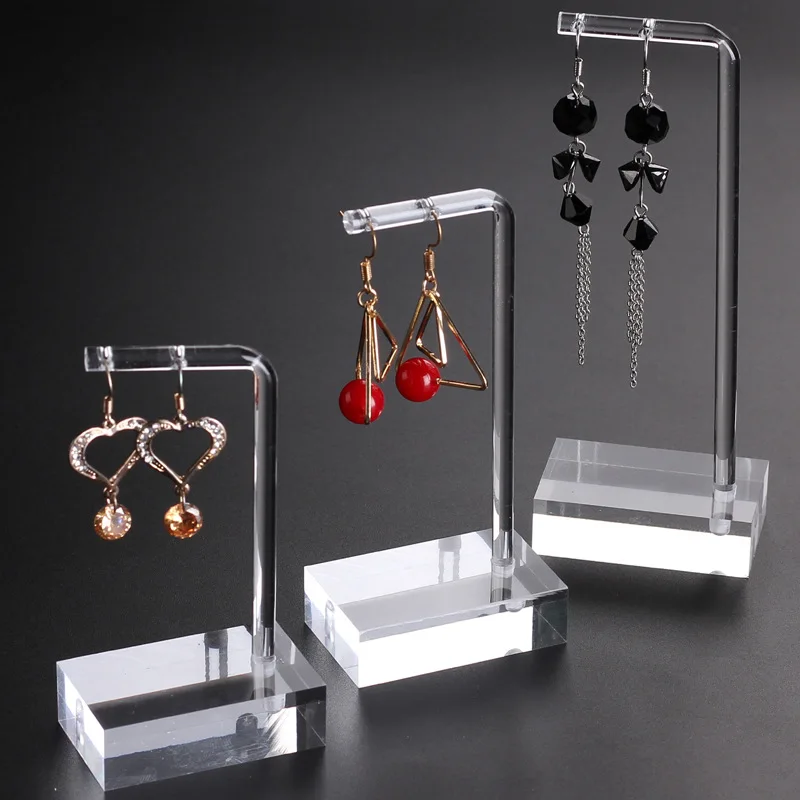 

Clear Acrylic Hanging Earring Display Stand Jewelry Showing Case Earring Organizer Earring Holder Jewellery Stands 3pcs/set