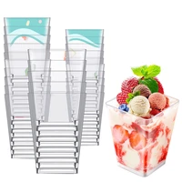 30pcs plastic dessert cups appetizer cup for desserts appetizers puddings mousse birthday party wedding cake tiramisu container