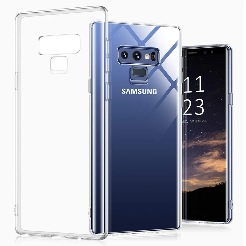 

Crystal Clear Ultra Thin Slim Soft TPU Cases Covers for Samsung Galaxy Note9 Note 9 Phone Back Cover Transparent Gel GalaxyNote9