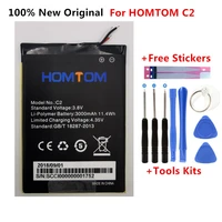 100 new original for homtom c2 battery 3000mah mobile phone battery high quality for homtom c2 mobile accessories free tools