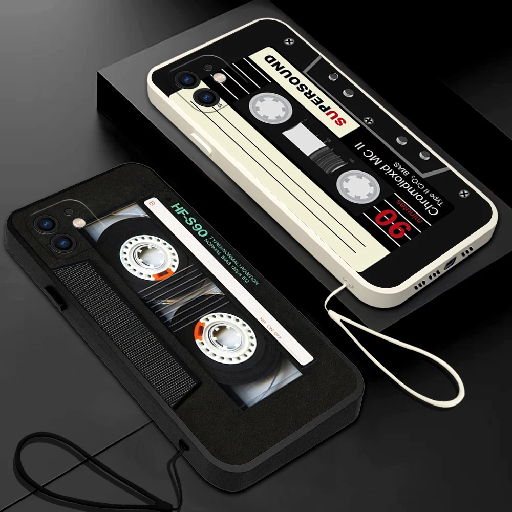 Магнитная кассета для телефона iPhone 16 15 14 13 12 11 Pro Max Mini XR XSMAX S Plus мягкий силиконовый