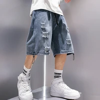 2022 summer new fashion shorts jeans men thin sections boys trend loose large size casual pants boutique clothing