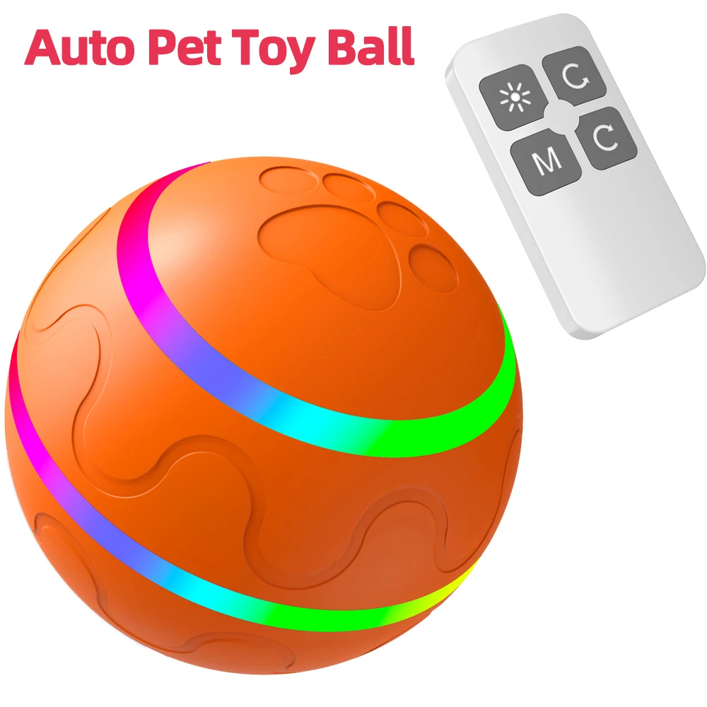 

Rechargeable Cat Interactive Funny Rotating Ball Playing Automatic Smart Funny Jumping Dog Toy For Electric Pet Rolling Ball