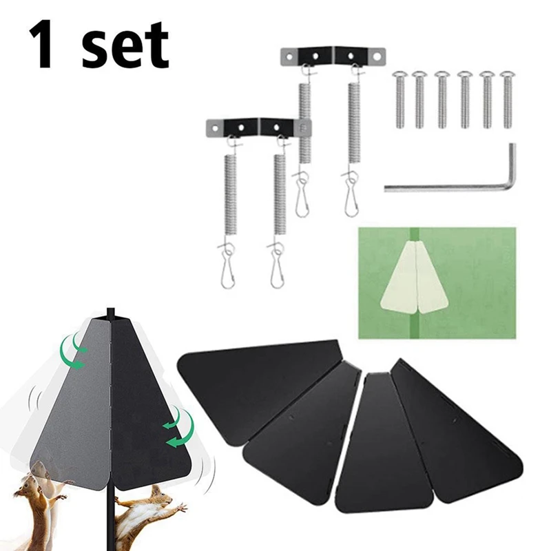 

Anti-Rust Squirrel Baffle Black Squirrel Baffle Wrap Around Squirrel Proof Baffles Outdoor Garden Decor