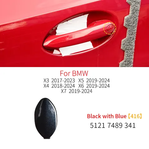 Для BMW G01 G02 G05 G06 G07 Наружная ручка двери автомобиля крышка с отверстием для ключа черная белая окрашенная для BMW X3 X4 X5 X6 X7