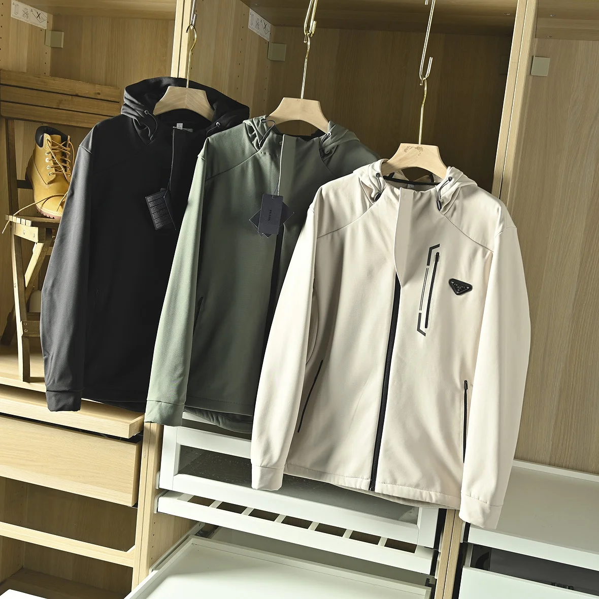 Куртки PRADA удобная ткань против морщин комфортный дышать Мода Тонкая посадка