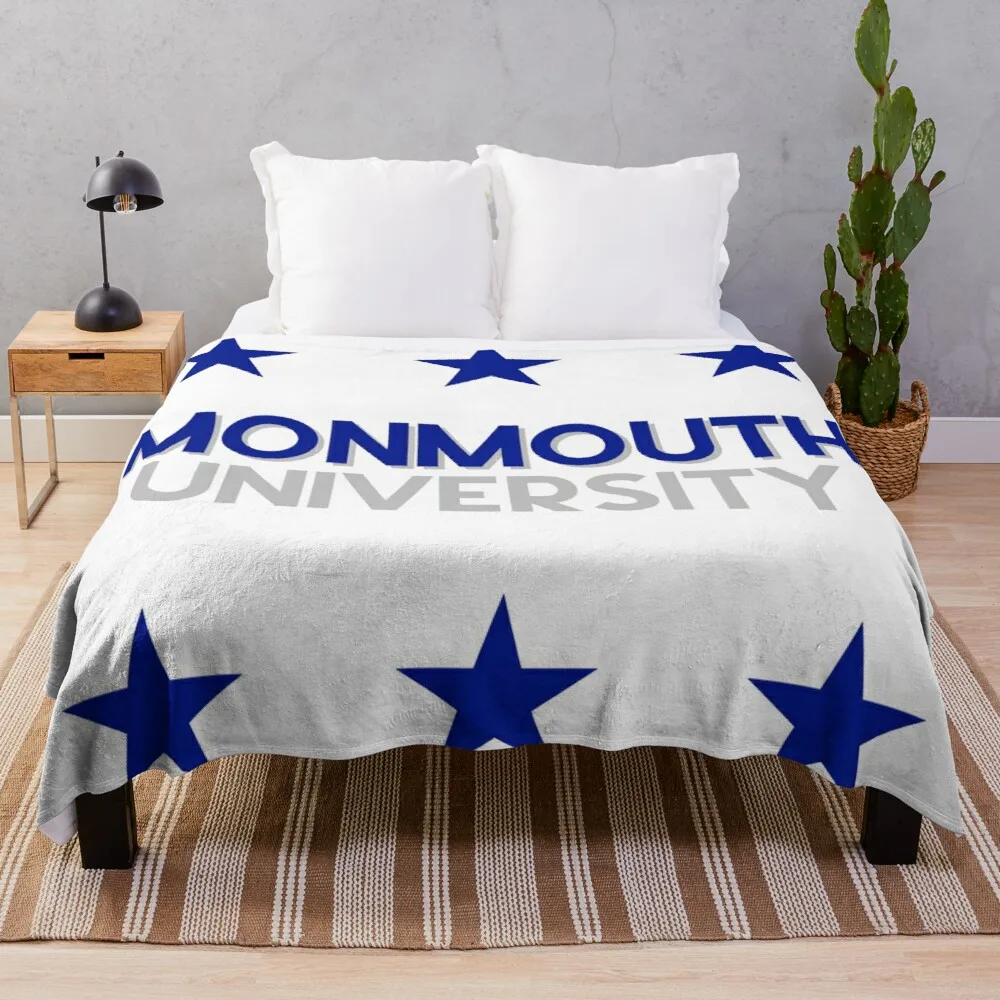 

Одеяло Monmouth University Sherpa, теплое супер мягкое Фланелевое офисное покрывало для сна, диванное постельное белье, плюшевое одеяло, пледы
