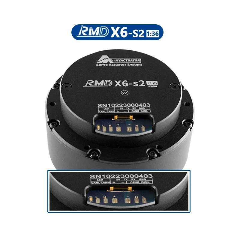 Горячая продажа BLDC RMD-X6 S2 1:36 CAN RS485 Микро Серводвигатель 24 В 48 Планетарный Редуктор