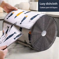 kitchen towels 8 layers cotton dishcloth super absorbent non stick oil reusable cleaning wash cloth daily dish household items