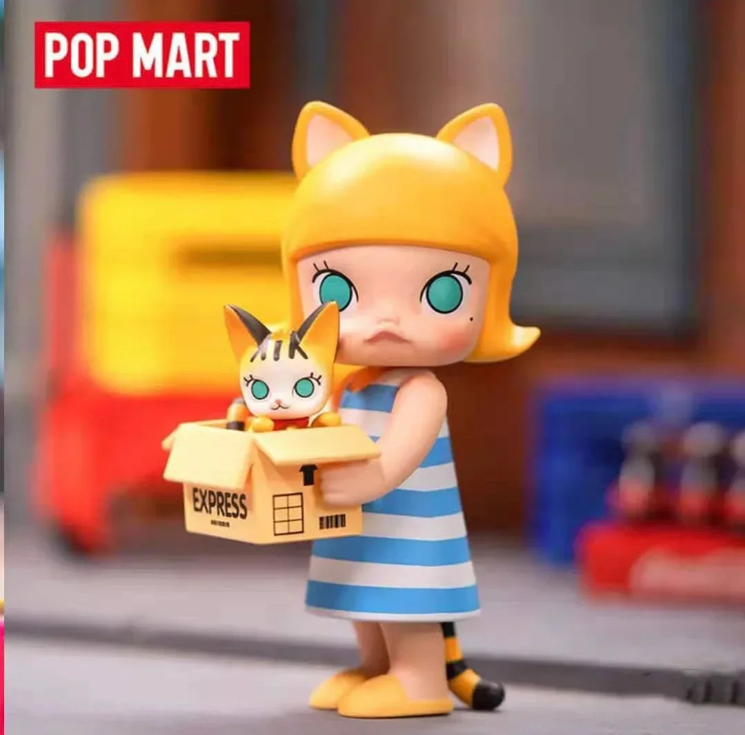Фото Pop Mart Molly My Childhood Series Аниме Фигурка Угадай Сумка Орнамент Фигурки Домашний Декор Настольные Куклы Модель Подарок №4