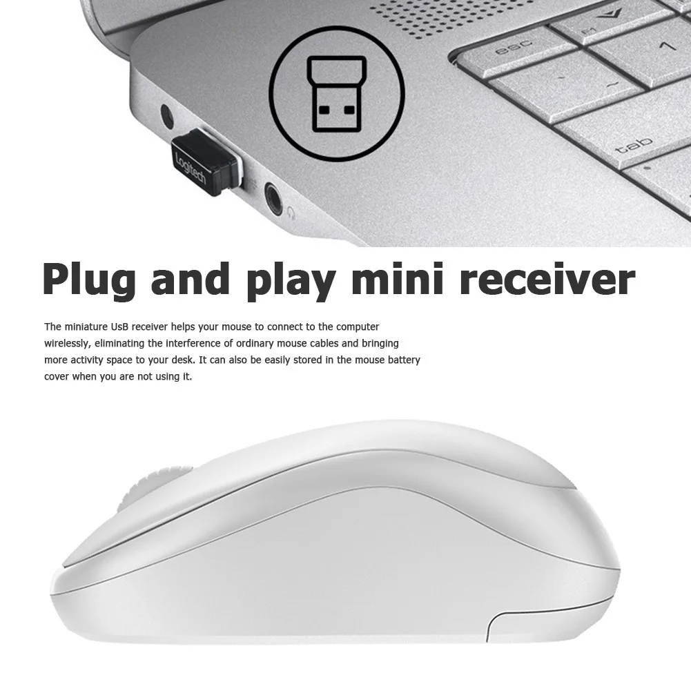 

Мышь Logitech M221 Беспроводная игровая, 1000dpi, 3 кнопки, с USB-приемником 2,4 ГГц