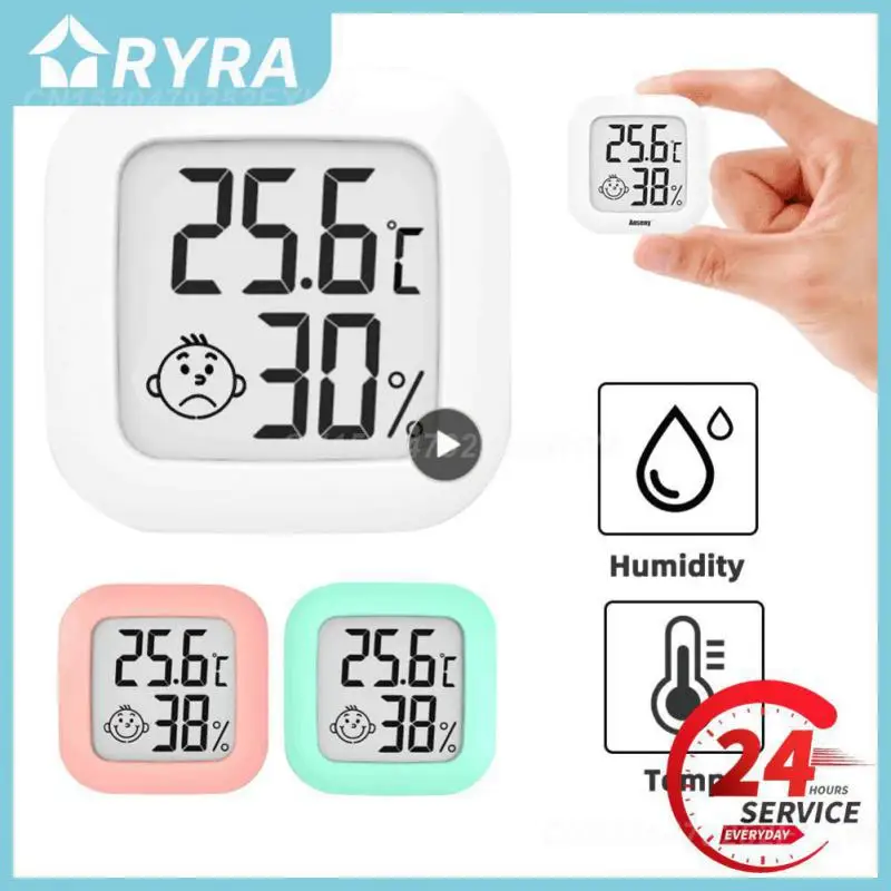 

Indoor Room Humidity Gauge Meter Thermohygrometer Digital Mini Upgrade Smiley Lcd Digital Thermometer Hygrometer Indoor Room