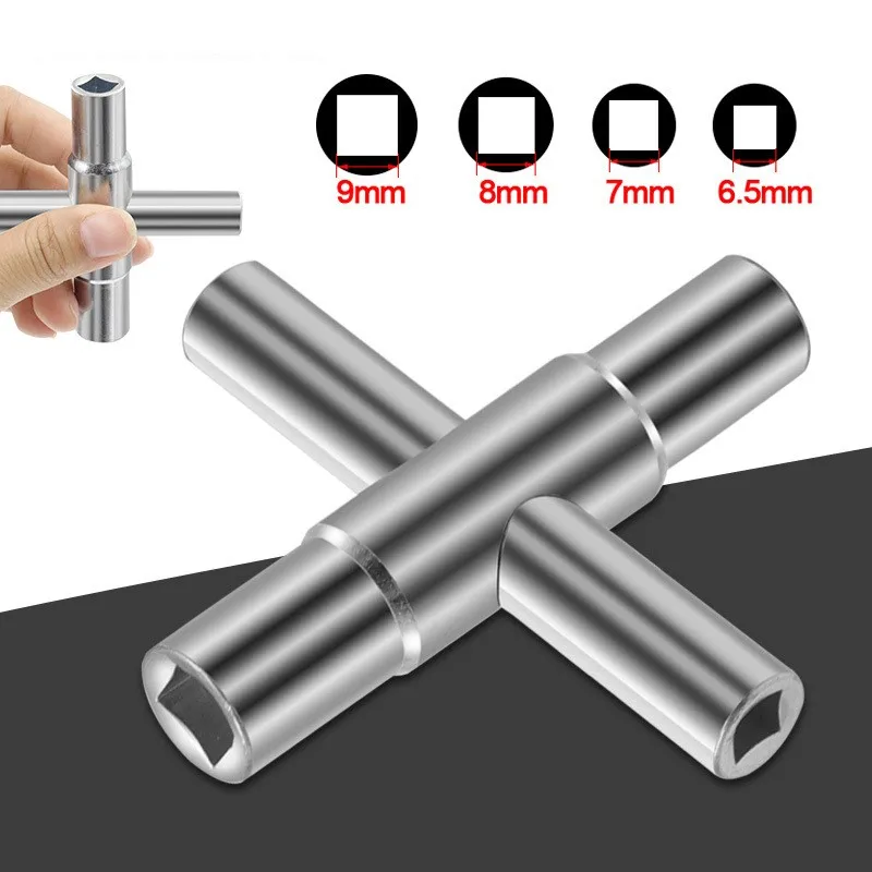 

Multifunctional Adjustable Spanner 4 In 1 Universal Faucet Wrench Square Cross Key Plumber Bathroom Wrench Home Repair Hand Tool