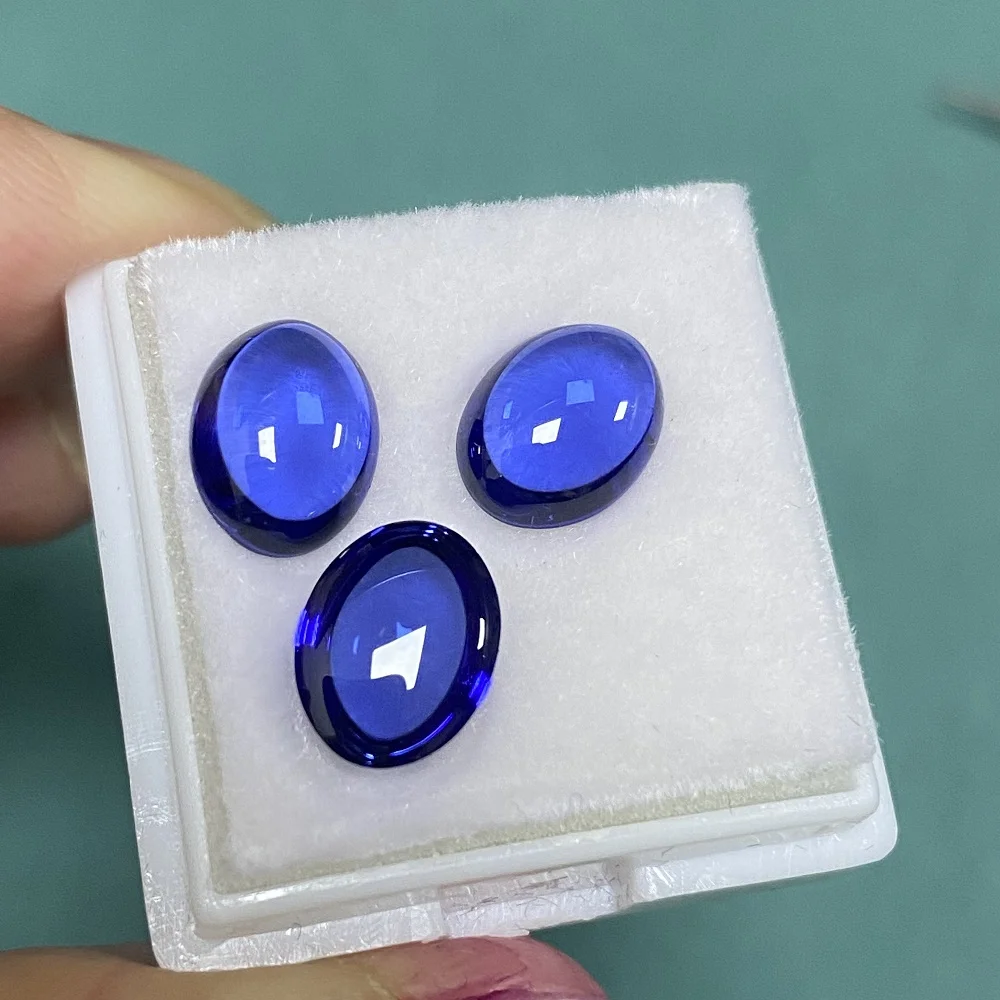 

Pirmiana 7X9mm 2.65cts Lab Created Grown Stone Oval Royal Blue Sapphire Gemstone Ring Jewelry