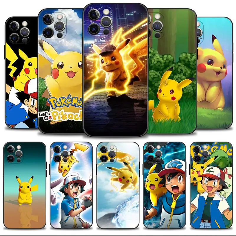 

Pokemon Ash Ketchum Pikachu 100000 Volts Case For Apple iPhone 14 13 12 11 Pro Max 13 12 Mini XS Max XR X 7 8 6 6S Plus Shell