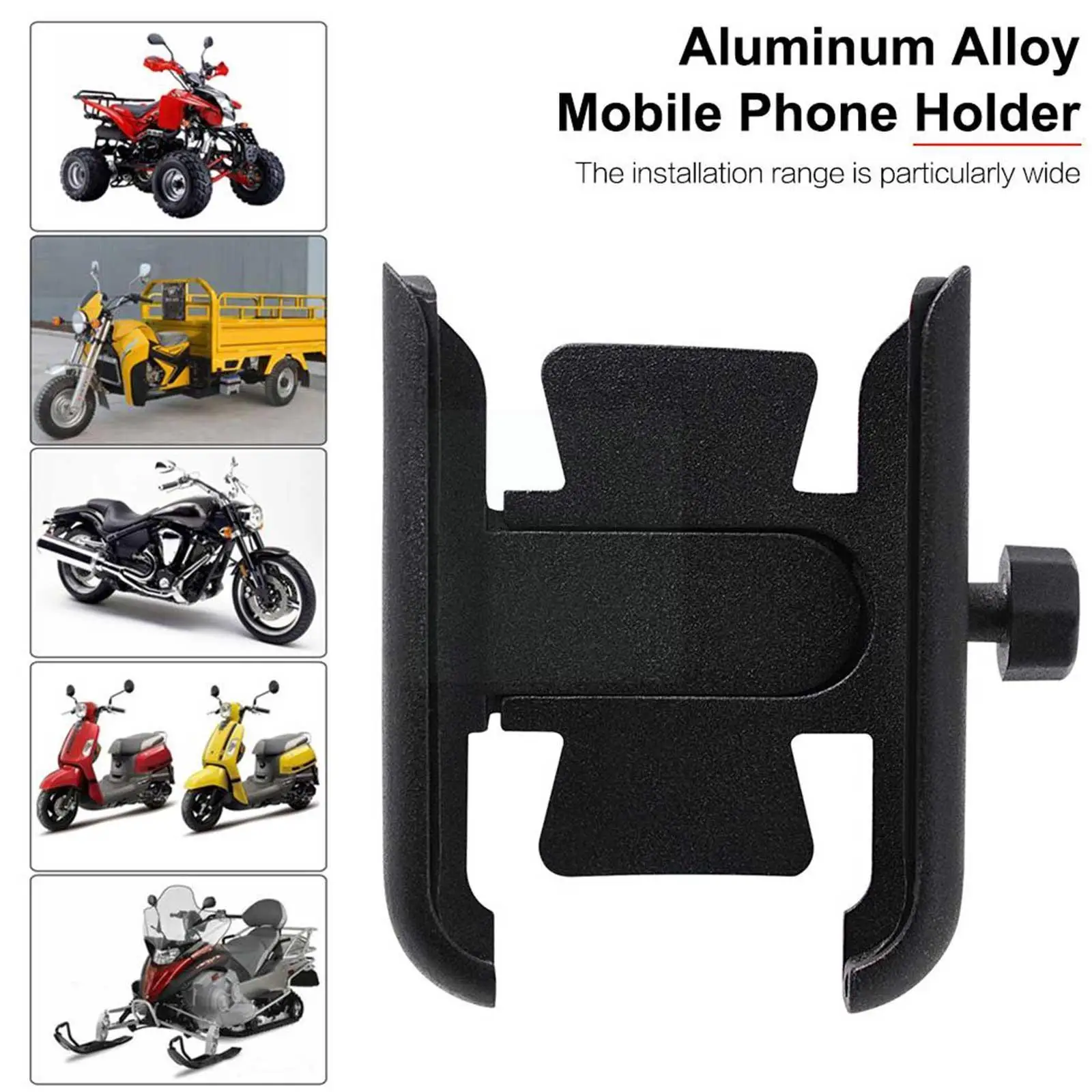 

Motorcycle Bike Phone Stand Holder 360 Rotatable Handlebar Rearview Cell Phone Mirror Aluminum Bracket Alloy Phone Holder M X2D1