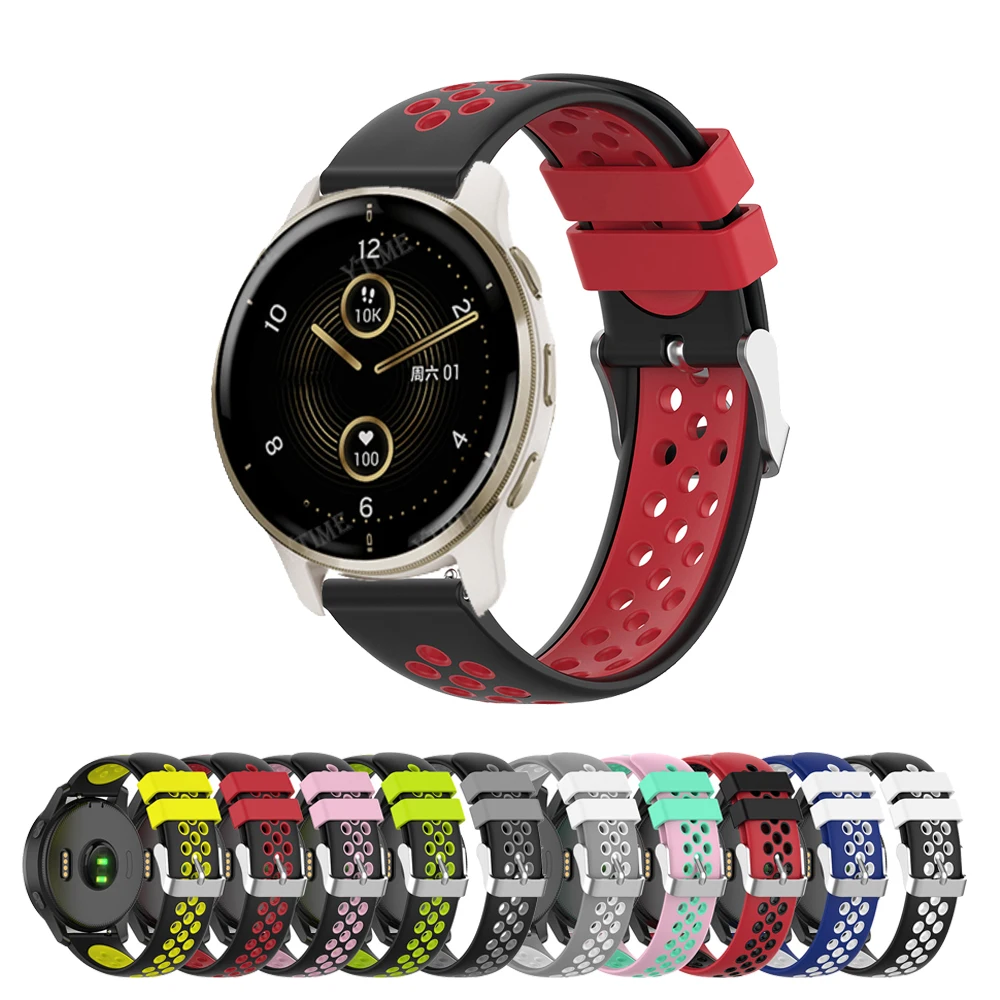 

Для Garmin Vivoactive 3 4 4S ремешок силиконовый ремешок для часов Garmin Forerunner 245/645 Benz SQ 2S 2 Plus аксессуары браслет