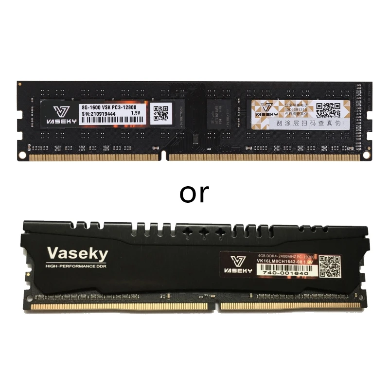 

PC Memory Card Module Vaseky Computer Desktop PC3 DDR3 1600MHZ 8GRAM Module Black