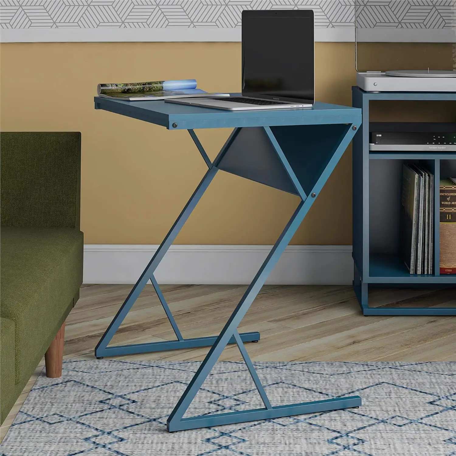

Laptop Couch Desk & Accent Table, Blue Plywood chair Stool chair Chair for dining table Sillas para barra de cocina Metal chair