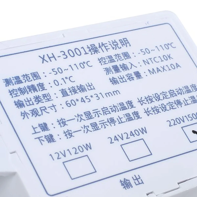 2 шт. 110-220 В переменного тока цифровой светодиодный регулятор температуры Xh-W3001