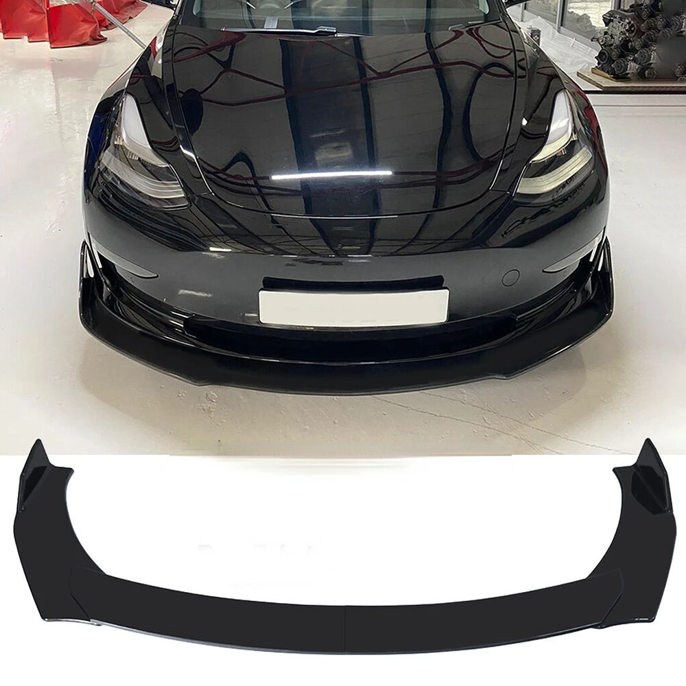 

LAICY для Tesla Model 3 2017-2020, автомобильный передний бампер, спойлер для подбородка, сплиттер, комплект кузова, защитный диффузор, отражатель губ, гл...