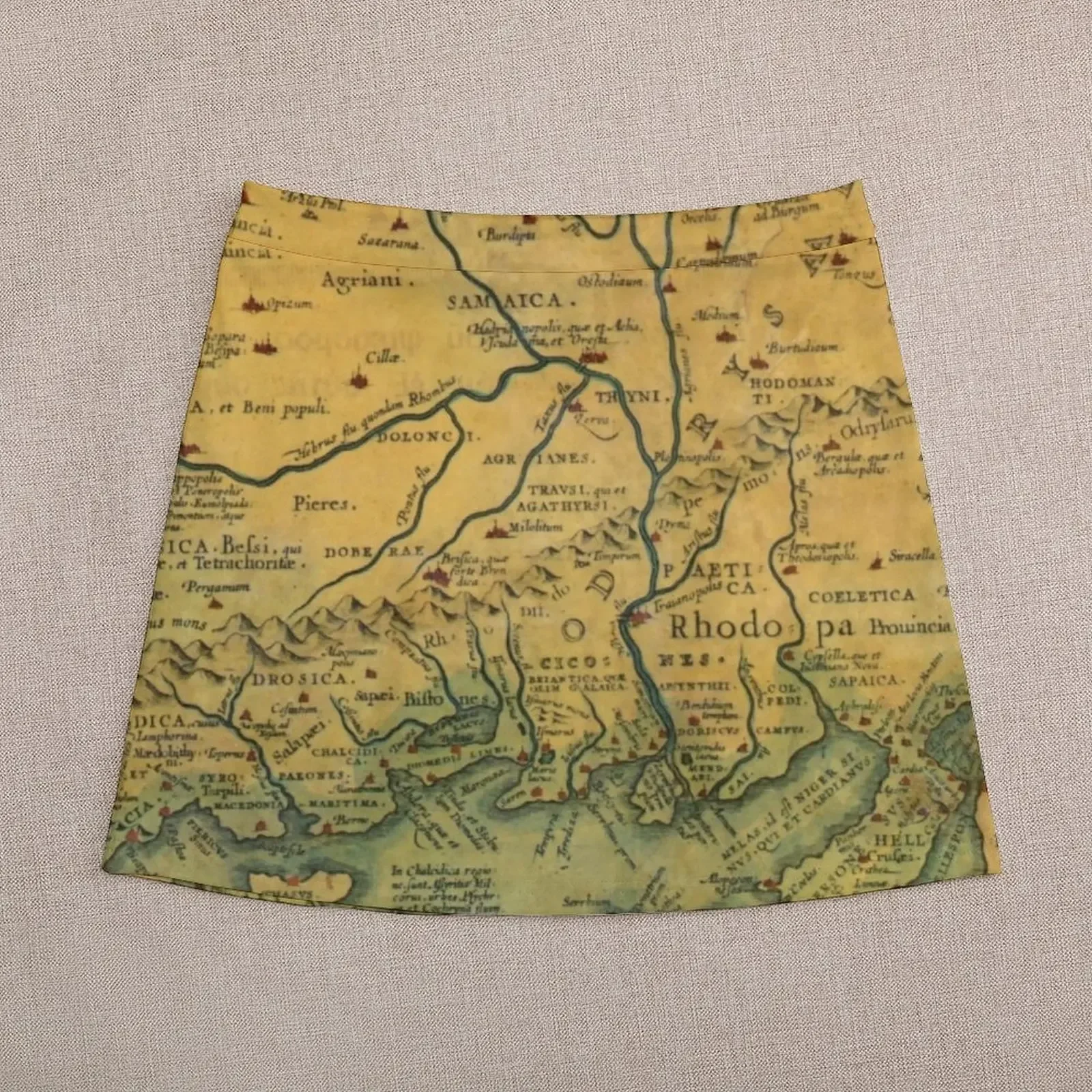 Винтажная антикварная карта Трейса Турция Европа мини-юбка летние юбки