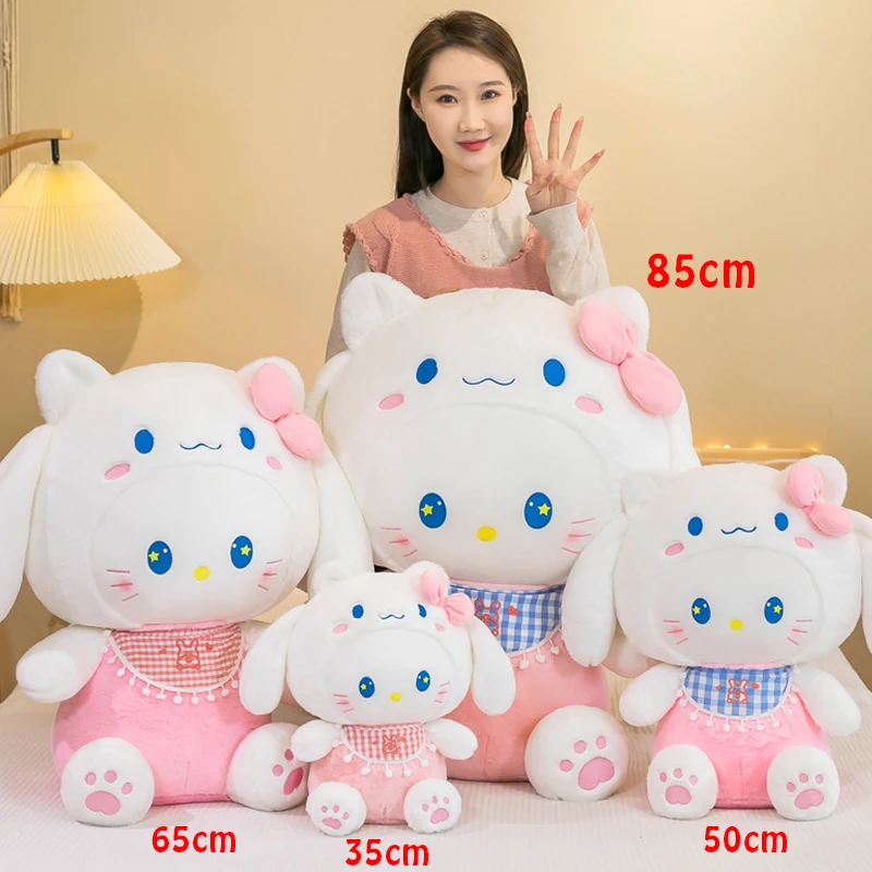 

Huge Hello Kitty Holster Plush Toys Sanrio Big Anime Kawaii Semi-finished Leather Holster Cinnamoroll Doll Pillow Gift for Kids