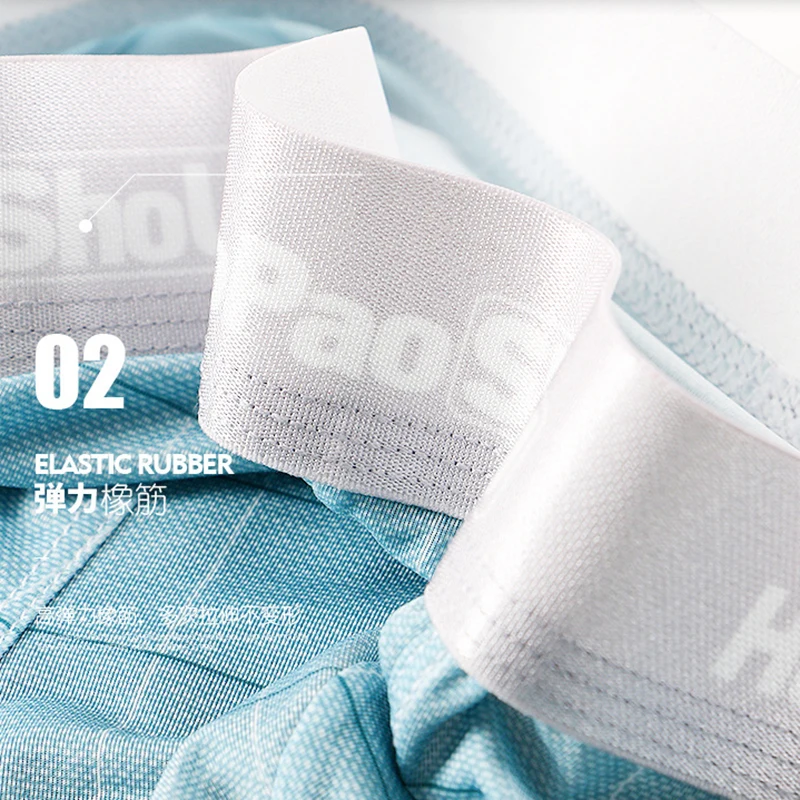 Hot Men's Plaid Pajamas Boxer Underwear Cotton Comfortable Loose Short Home Underpants Male Swimming Trunks Sleep Bottoms 3PCS