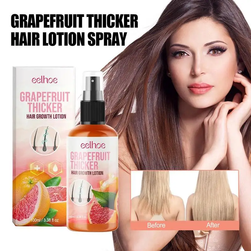 

Hair Thicken Spray Natural Grapefruit Hair Booster Perfume Mist Volume Hair Fragrance Moisture Scalp Care Anti Hair Loss 100ml
