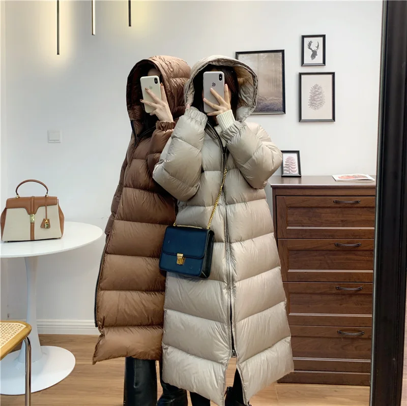 2022 Down Padded Jacket Women's Korean Version Of Loose Winter Jacket Long Over The Knee New Winter Padded Jacket Thickened