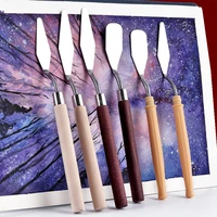 7pcsset stainless steel oil painting knives artist crafts spatula palette knife gouache supplies oil painting knife scraper art