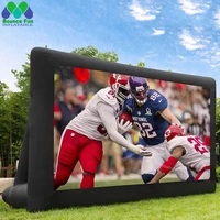 1416ft outdoor inflatable movie screen projector movie film screen for home backyard party games theater cinema with fan