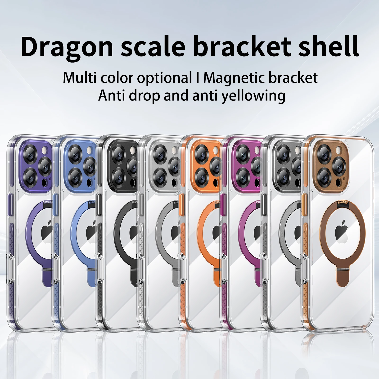 Фото Магнитная док-станция Dragon Scale Magsafe подходит для чехлов для телефонов Apple 17 Pro Max, прозрачный акрил для iPhone 13 14 plus, №1
