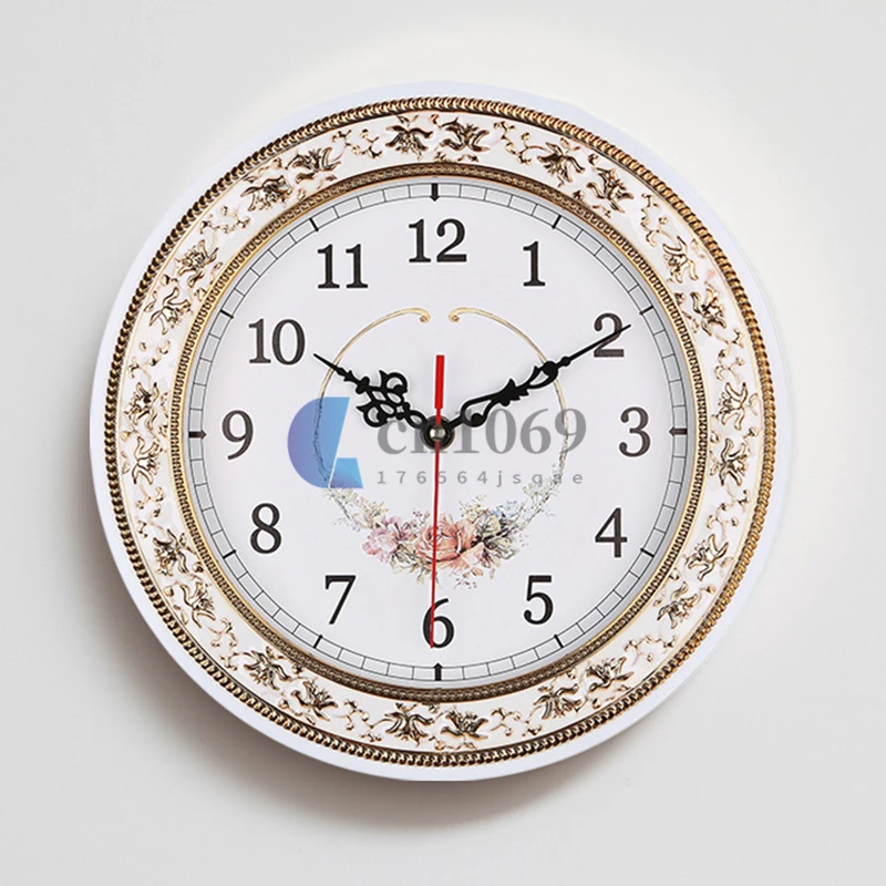 

Silent Non-Ticking Modern Decorative Wall Clock Digital Quartz Flower Design 11 Inch Clock Simple Bedroom Living Room Wall Clock