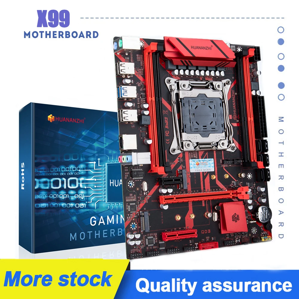 

HUANANZHI X99 QD3 LGA 2011-3 XEON support Intel E5 2696 2678 2676 2673 2666 V3 DDR3 RECC NON-ECC Memory NVME