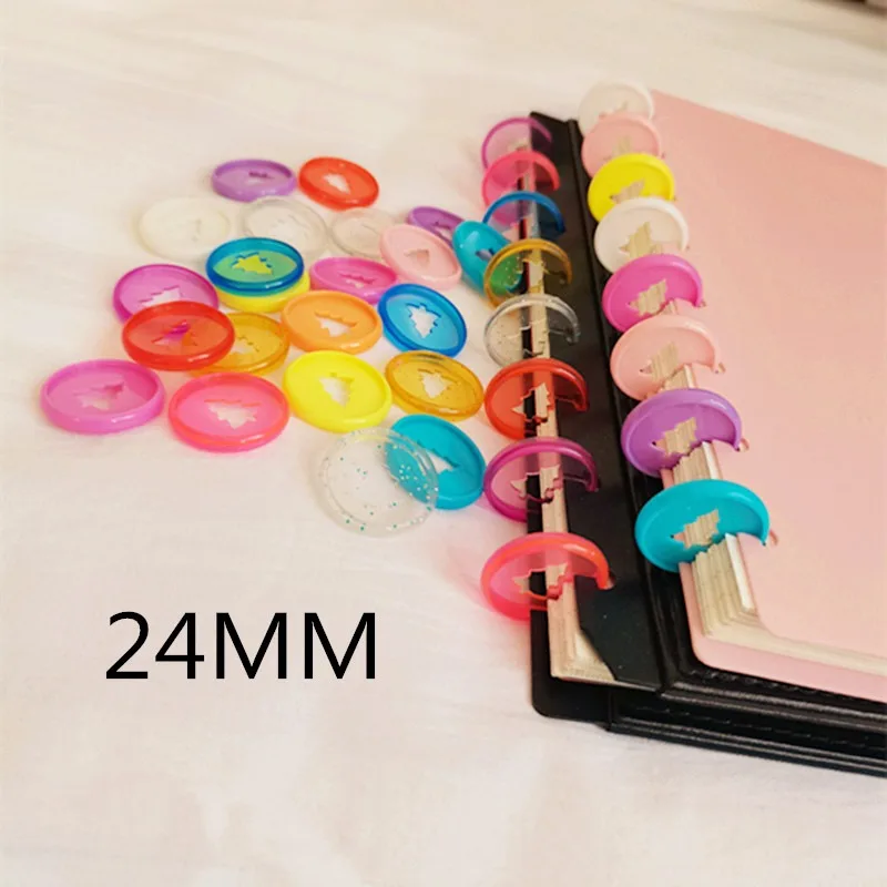 

24MM30PCS Christmas tree color plastic binding ring DIY disc loose-leaf office study binding supplies Christmas gifts