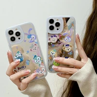 disney duffy the bear stellalou mirror phone case for iphone 11 12 13 pro max x xs xr 7 8 plus shockproof protector cover