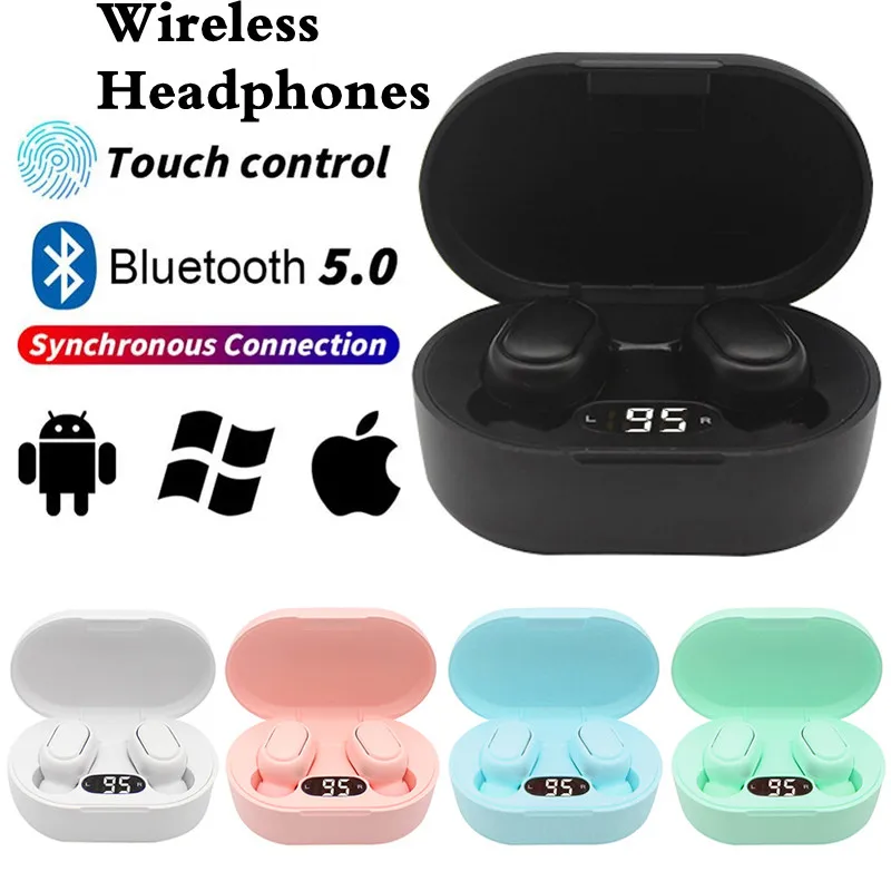

Wireless Headphones Wireless Bluetooth Headset with Mic LED Display Earbuds for Smartphones TWS Earphone Bluetooth Headphones