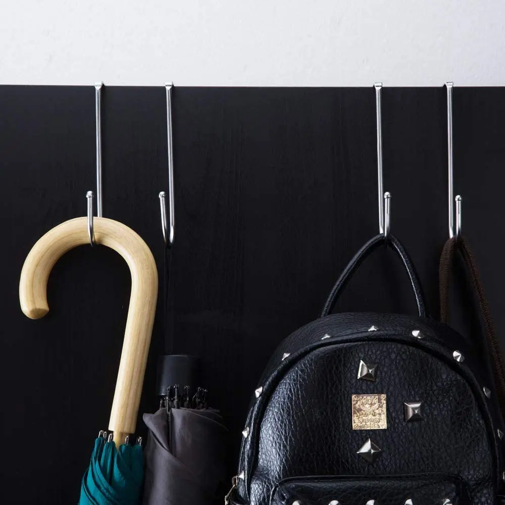 

Over Door Hook Heavy Duty Hooks for Hanging - Single Hook Loads up to 50lbs for Kitchen, Bathroom, Bedroom and Office