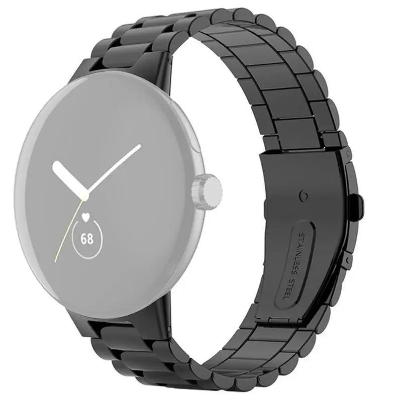 

Металлический браслет из нержавеющей стали для Google Pixel Watch, ремешок для умных часов, ремешок для пикселей часов, классический ремешок с пряжкой, аксессуары