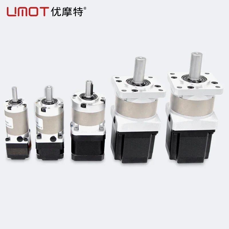 Фото UMOT Nema11 Nema14 Nema17 Nema23 Nema24 Micro Высокоточный планетарный шаговый двигатель с передаточным числом и передаточным редуктором скорости 1:3-1:100 №2