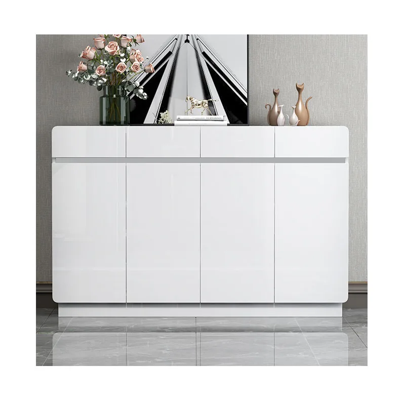 

Hot Sale Modern Wooden Shoe Cabinet White for Entrance Shoe Rack Cabinet Minimalist Home Furniture